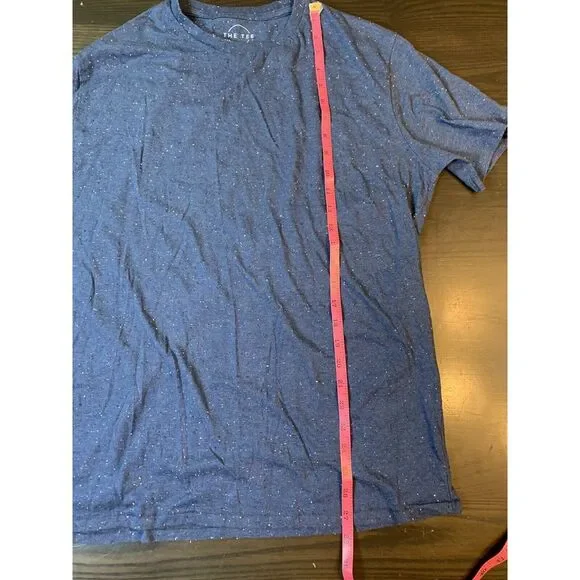 Mango Basic T Shirt‎ Mens XL Gray Crew Neck Cotton Speckled Starry Night - Picture 9 of 12